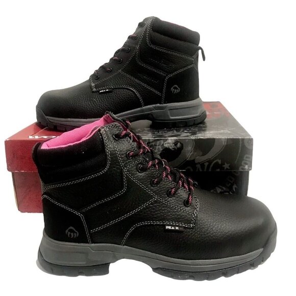 Wolverine Work Boots Womens Piper  Waterproof 6" Composite-Toe W10181 Black 10W - Picture 1 of 5